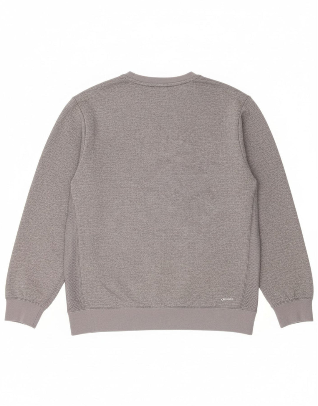 ADIDAS Mens Climalite Sweatshirt Jumper Medium Grey Polyester