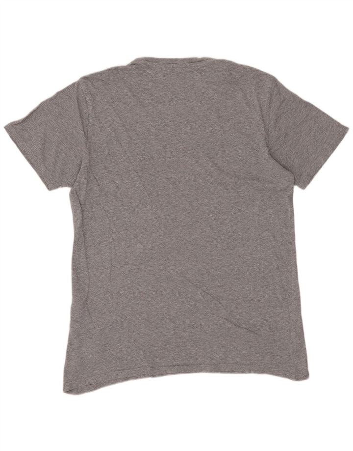 Męski T-shirt z grafiką LEVI'S, średnioszary, bawełniany w cętki