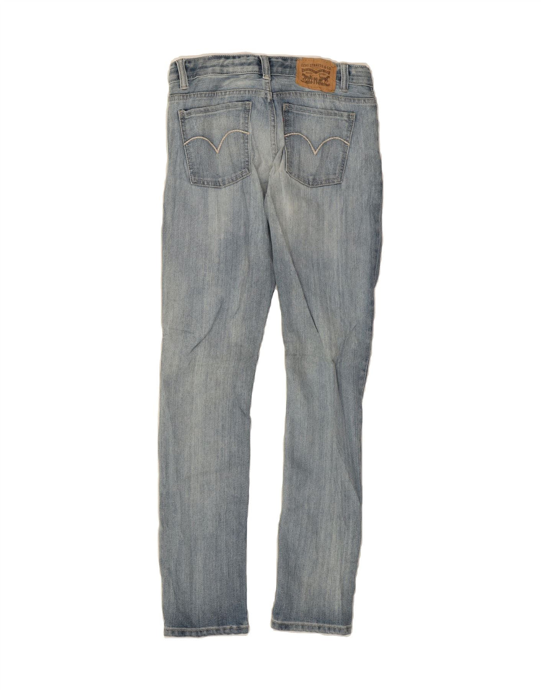 LEVI'S Girls Boyfriend Slim Jeans 13-14 Years W26 L28 Blue Cotton Vintage Levi's and Second-Hand Levi's from Messina Hembry 