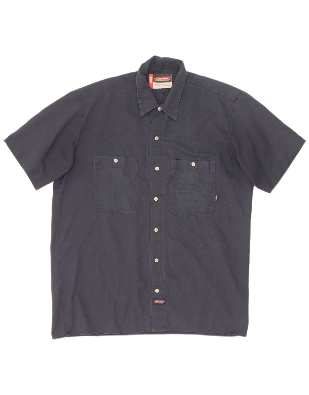 Męska koszula z krótkim rękawem Dickies, duży, granatowy, poliester