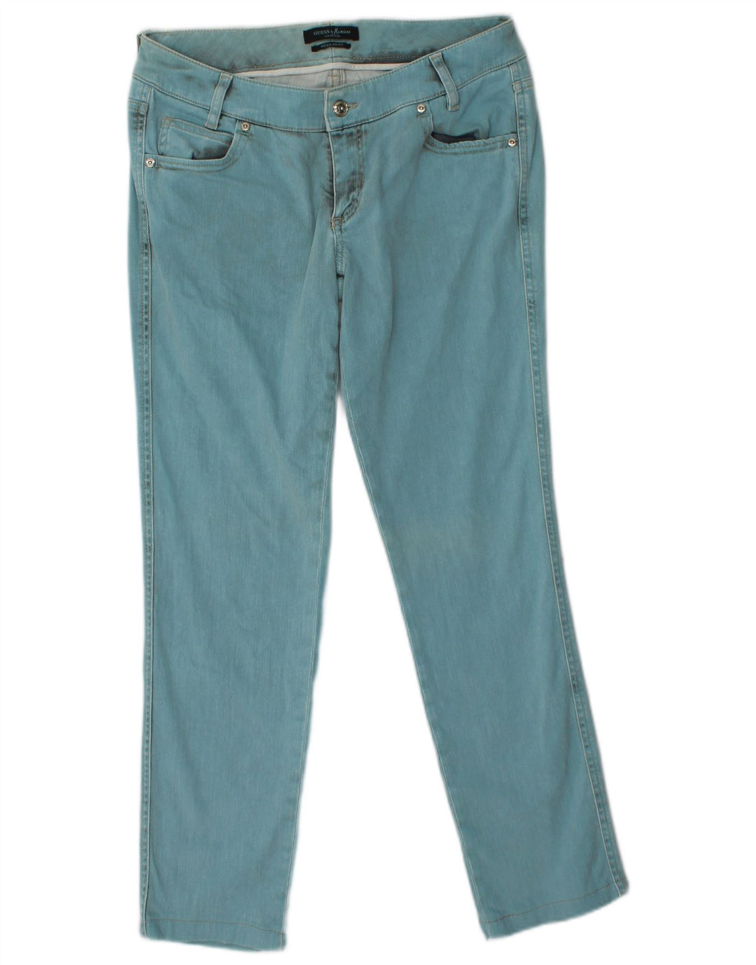 Damskie jeansy slim fit GUESS BY MARCIANO W31 L27 Niebieskie, bawełniane