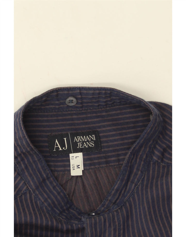 Koszula męska Armani Jeans, duża, granatowa, w prążki