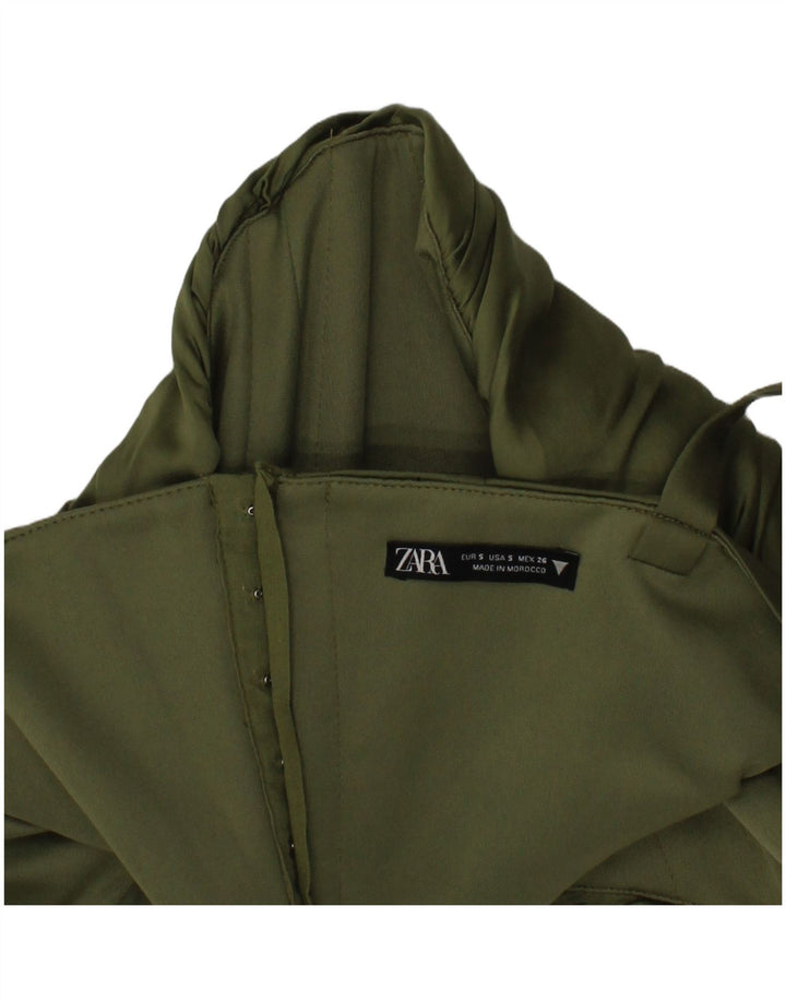 Damski gorsetowy top Zara, mały, khaki