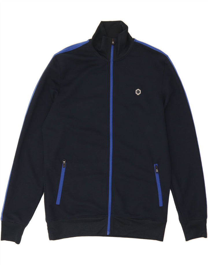 JACK & JONES Mens Tracksuit Top Jacket Medium Navy Blue Colourblock Vintage Jack & Jones and Second-Hand Jack & Jones from Messina Hembry 