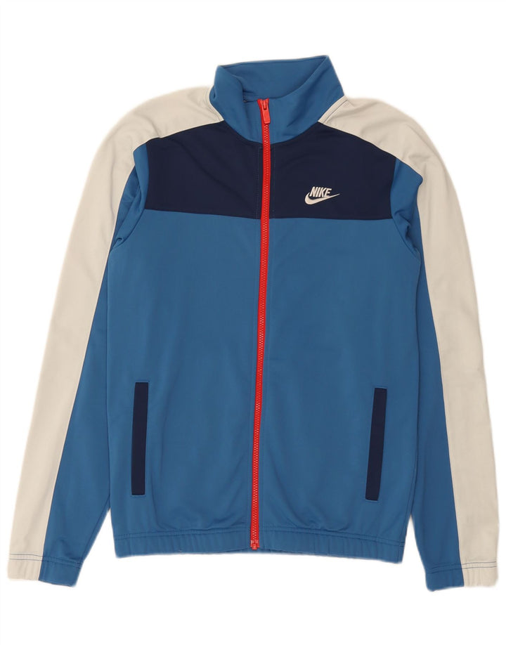 Męska bluza dresowa Nike XS, niebieski poliester z blokami kolorów