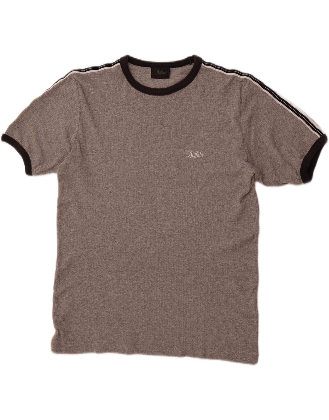 T-shirt męski BUFFALO, średnioszary, bawełniany
