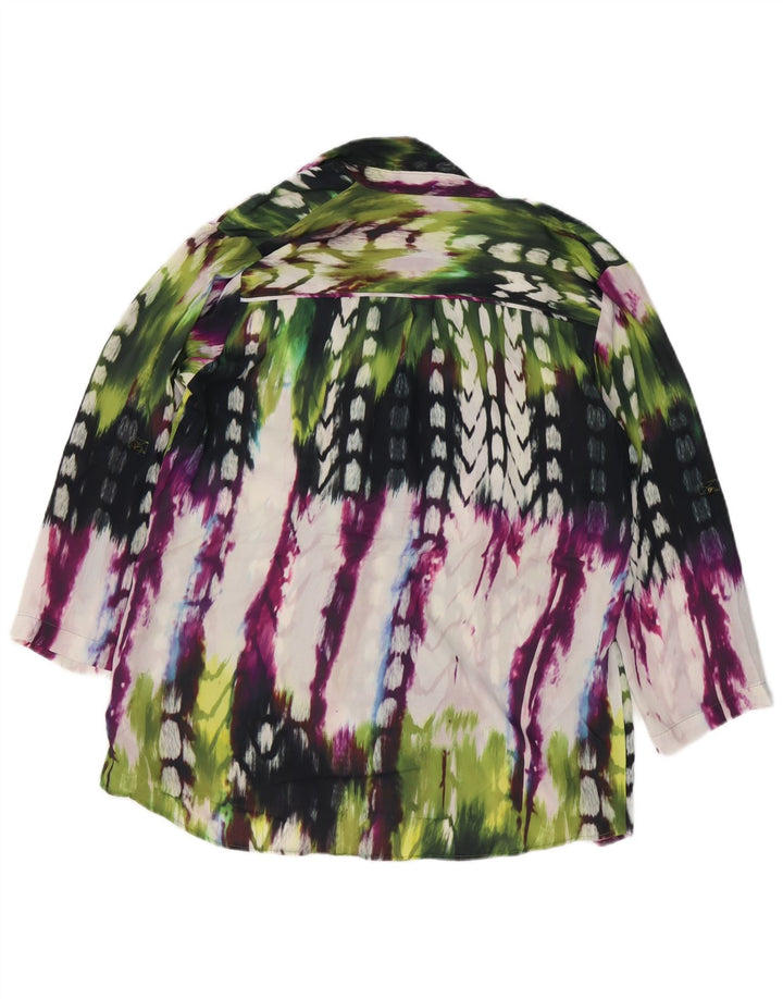 Damska bluzka koszulowa Mossimo UK 16, duża, wielobarwna, z poliestru typu tie-dye