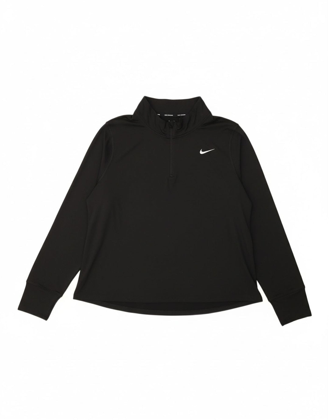 NIKE Mens Dri Fit Zip Neck Pullover Tracksuit Top 3XL Black Polyester