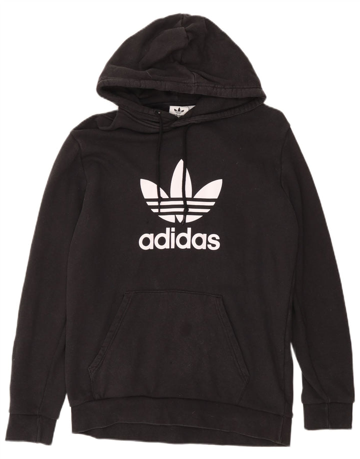 Męska bluza z kapturem Adidas Graphic, średnia czarna, bawełniana