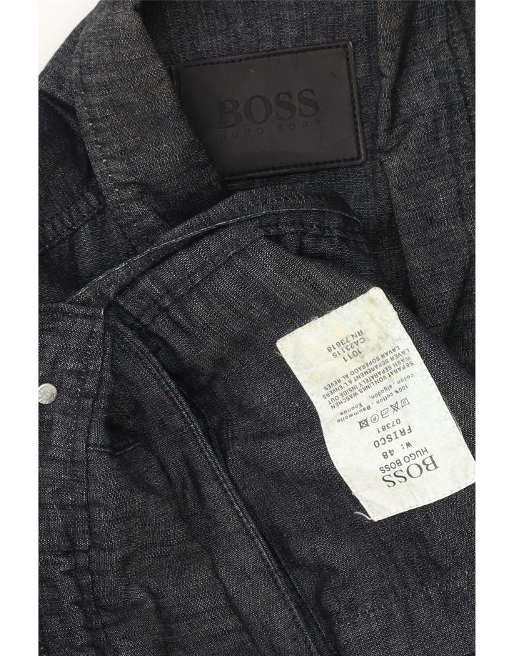 Męska kurtka użytkowa Hugo Boss IT 48 Średni granatowy, bawełniany
