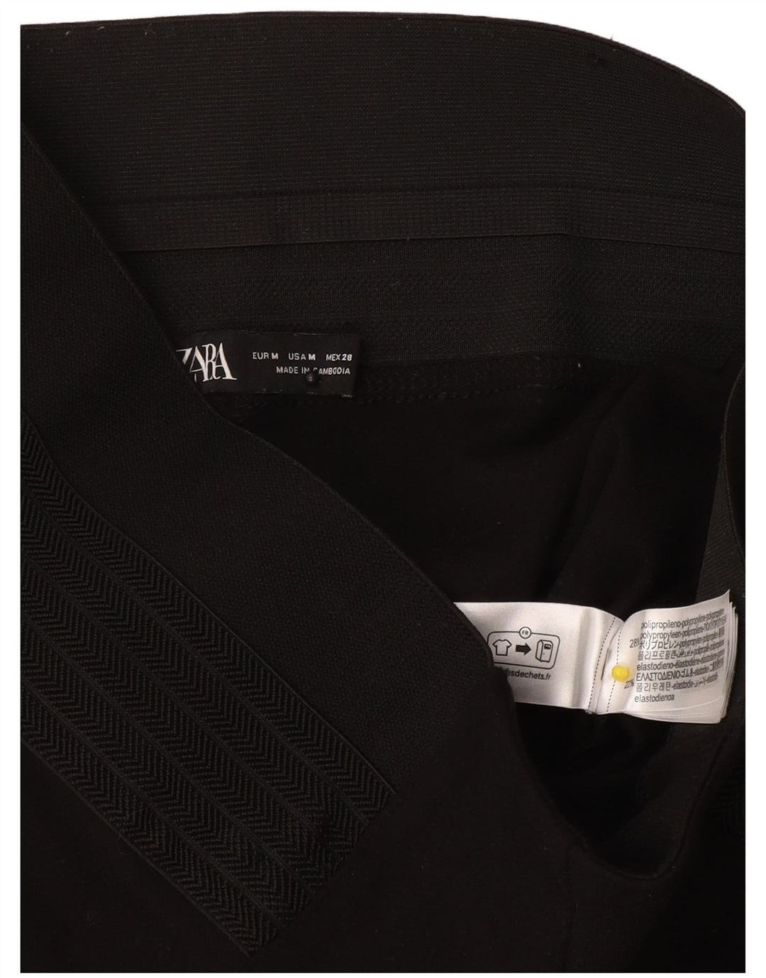 Legginsy damskie Zara UK 12, średni czarny poliester