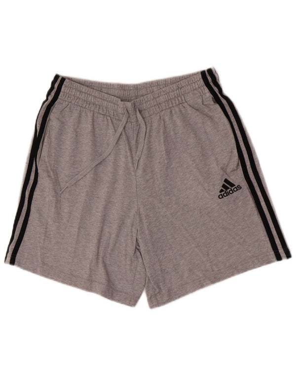 Męskie spodenki sportowe Adidas, średnioszare, bawełniane