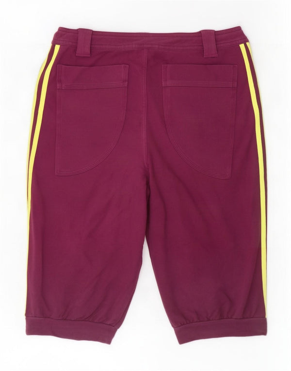 Damskie Bermudy Adidas UK 16 Duże W32 Fioletowa Bawełna