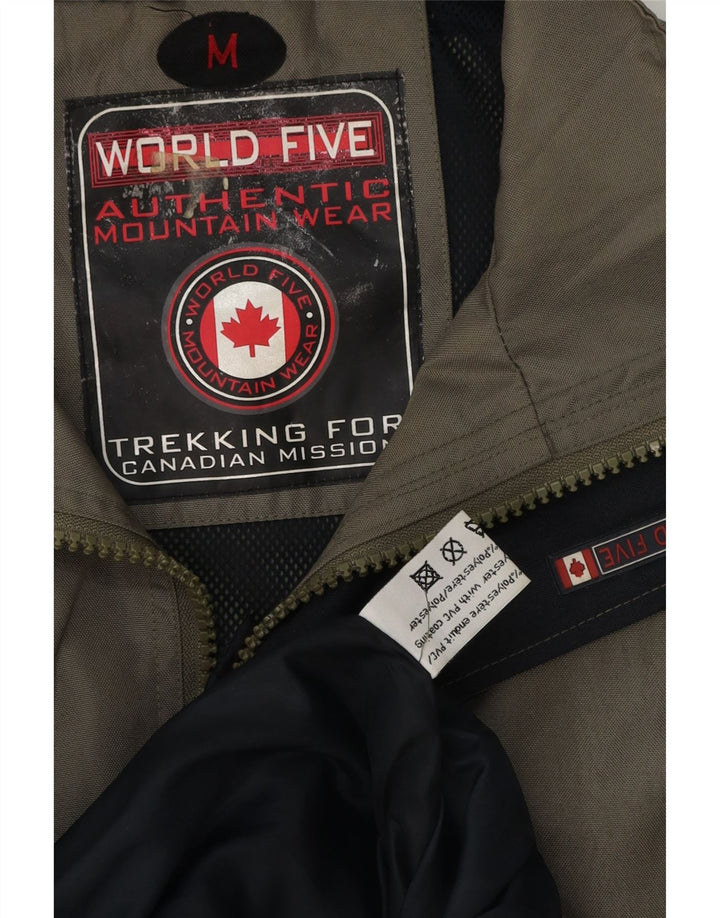 Męska kurtka przeciwdeszczowa VINTAGE UK 38, średni khaki, poliester