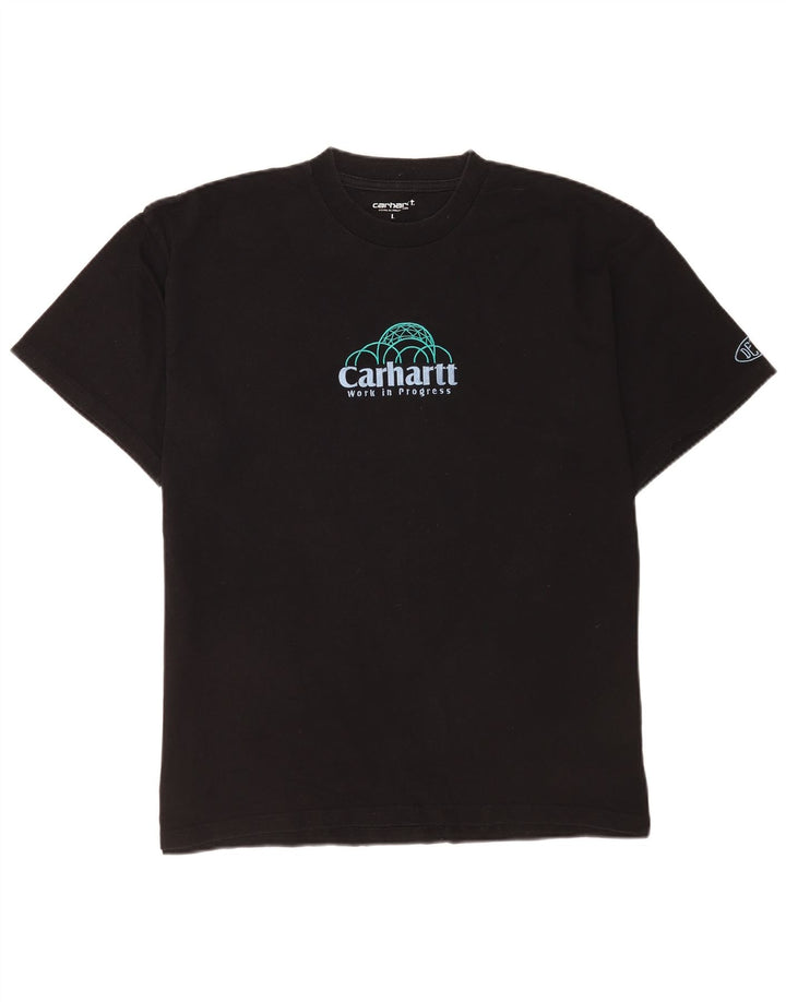 Męski T-shirt z grafiką Carhartt, duży, czarny, bawełniany
