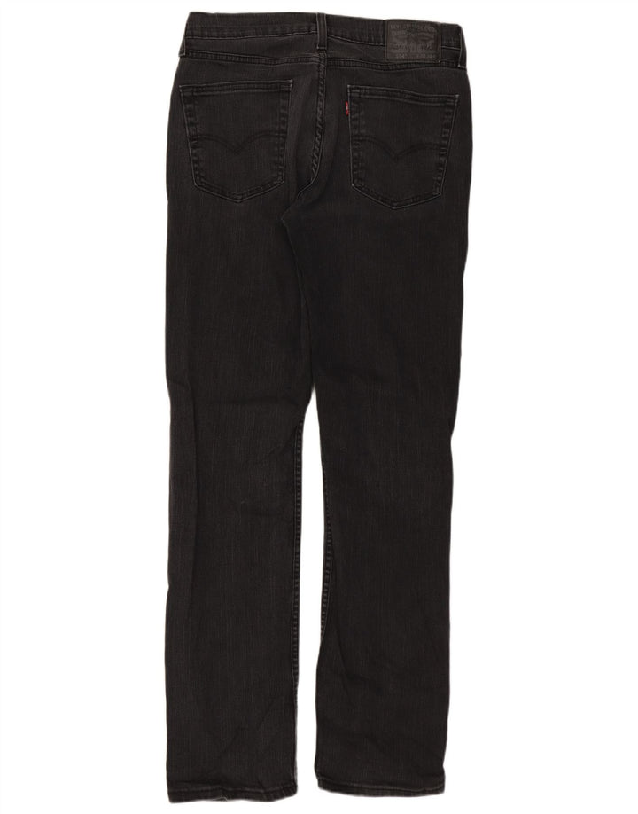 Męskie dżinsy Levi's 514 Straight W32 L34 Czarna bawełna