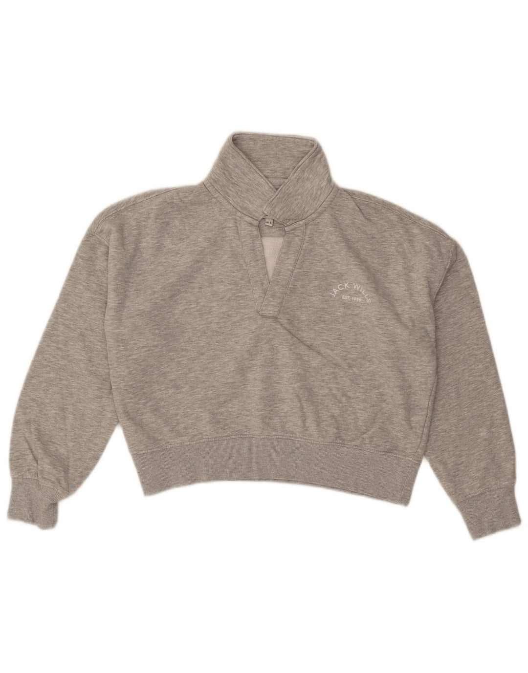 Damska bluza dresowa Jack Wills Crop Oversize UK 8 Small Grey Flecked