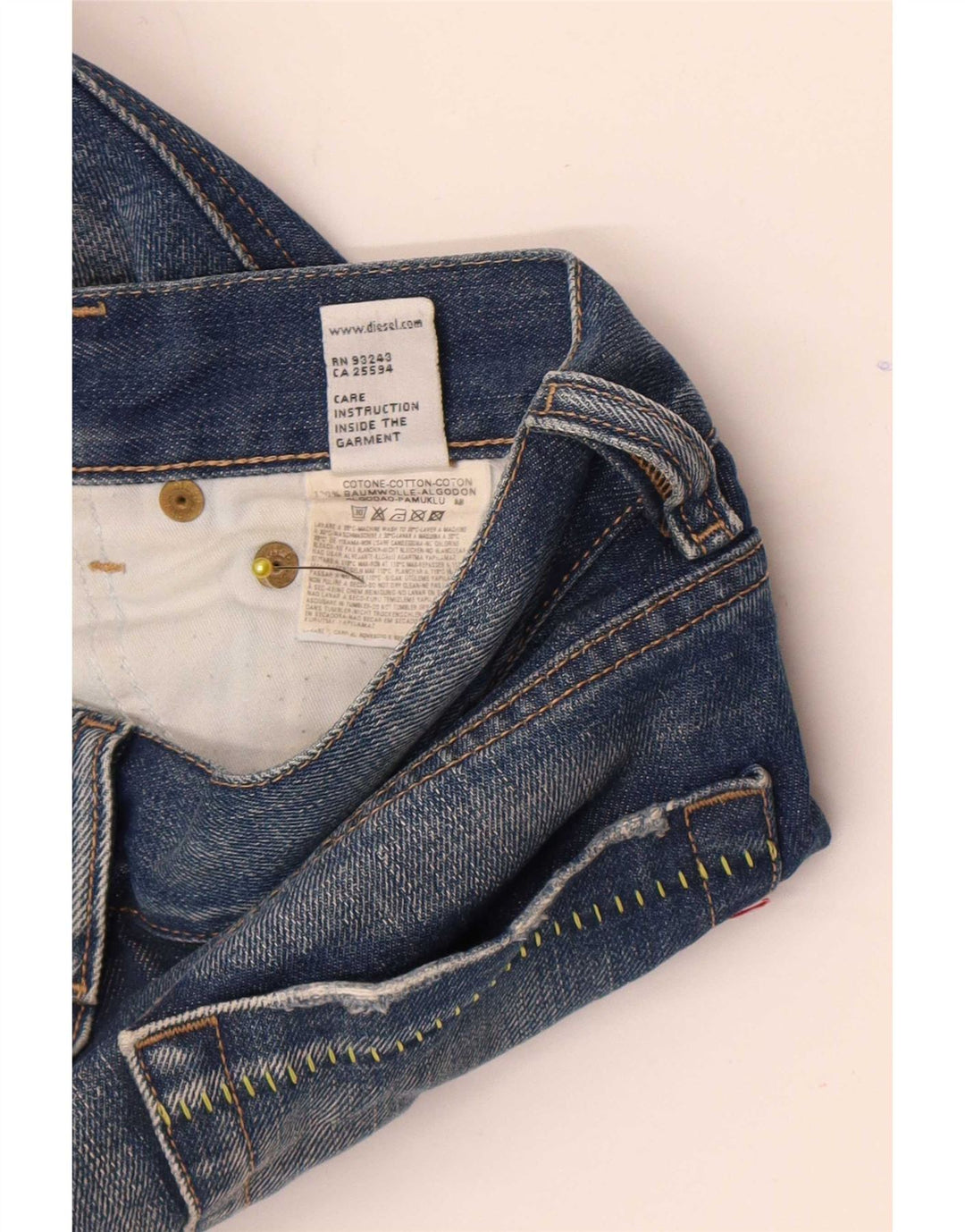 Damskie jeansy rozkloszowane Diesel W26 L32 Niebieskie bawełniane