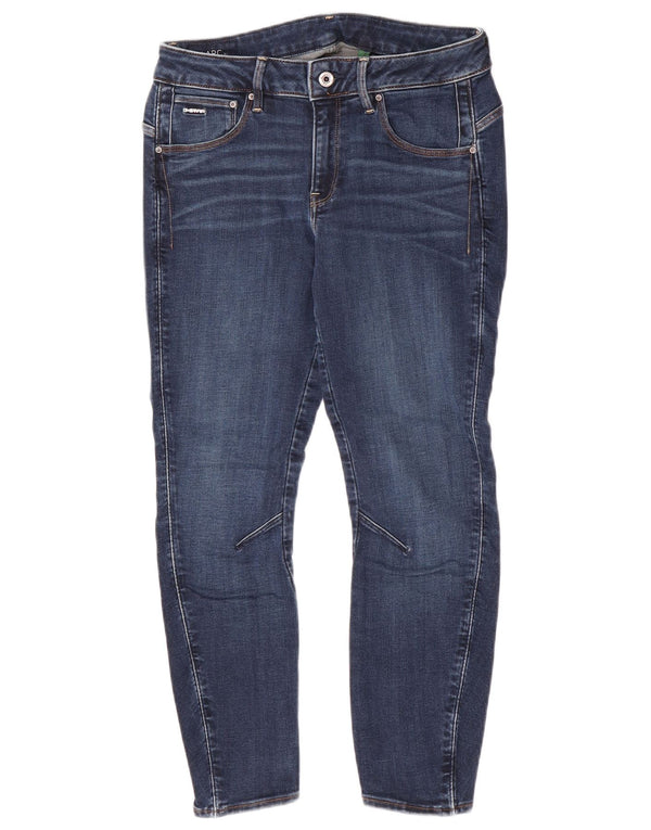 Damskie jeansy skinny G Star 3D Arc Crop W30 L26 Niebieskie bawełniane