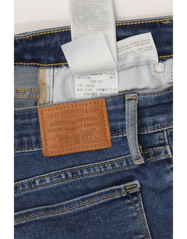 Damskie jeansy Levi's 712 Slim W29 L30 Niebieska bawełna