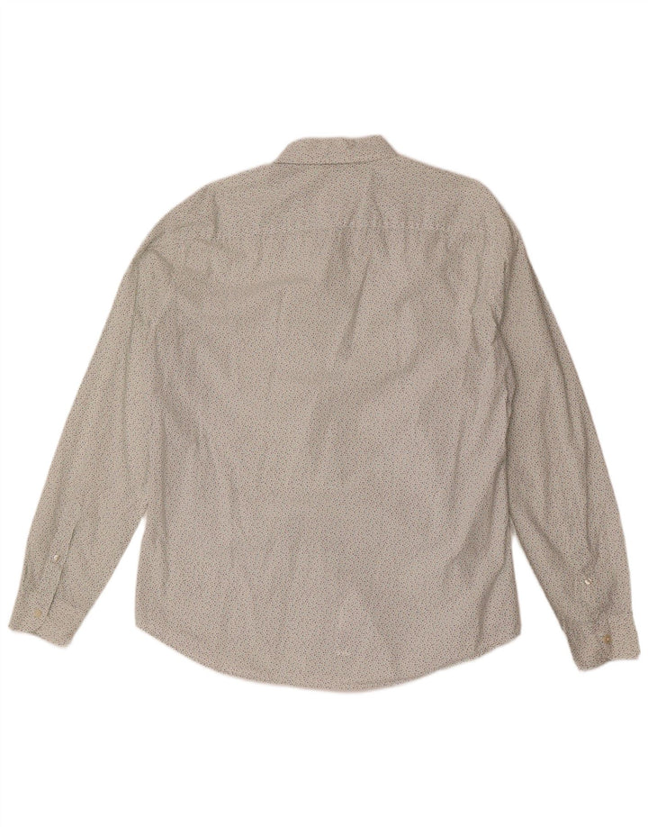 Koszula męska BENETTON Slim Fit, duża, w białe cętki