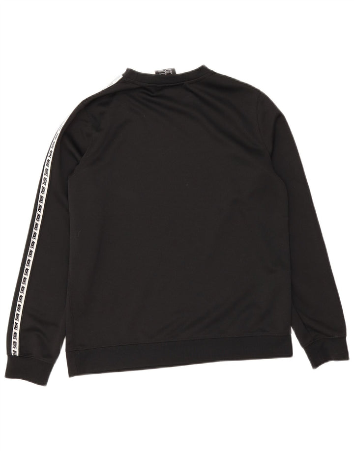 Chłopięcy sweter z grafiką Nike, 13-14 lat, XL, czarny, poliester