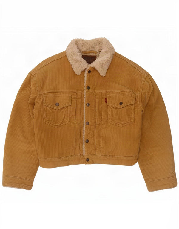 Damska kurtka sztruksowa Levi's Oversized Crop Sherpa UK 10 Small Beige