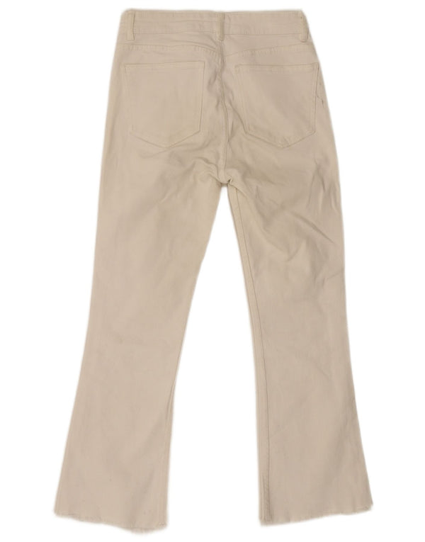 Damskie jeansy rozkloszowane Zara EU 38 Small W28 L26 Biała bawełna
