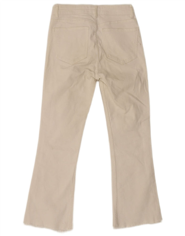 Damskie jeansy rozkloszowane Zara EU 38 Small W28 L26 Biała bawełna