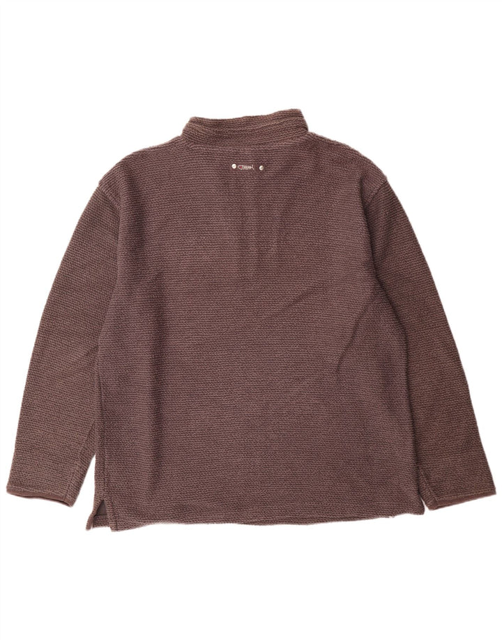 Męska bluza z zamkiem błyskawicznym WEIRD FISH, duża, brązowa, bawełniana