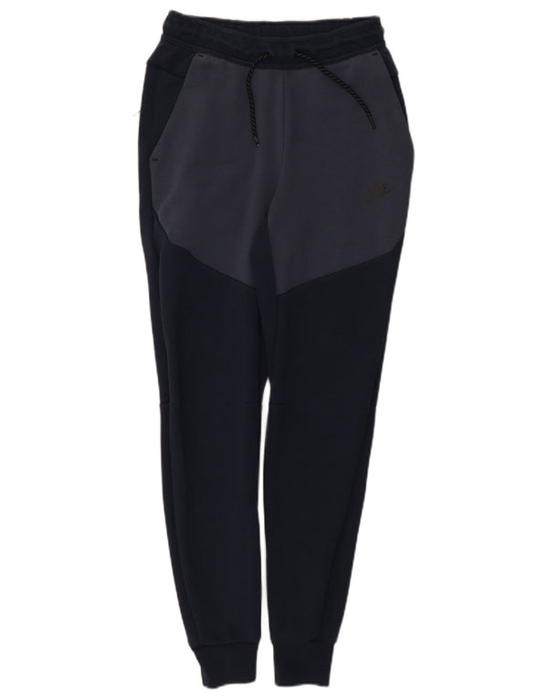Męskie spodnie dresowe Nike Joggers XS Granatowa bawełna z blokami kolorów