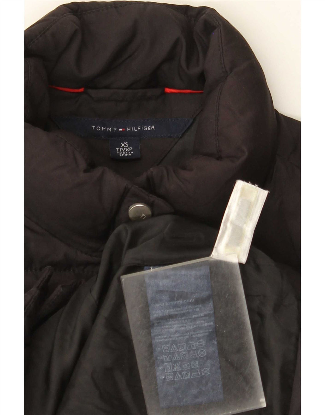 Damska wyściełana kamizelka Tommy Hilfiger UK 6 XS, czarny poliester