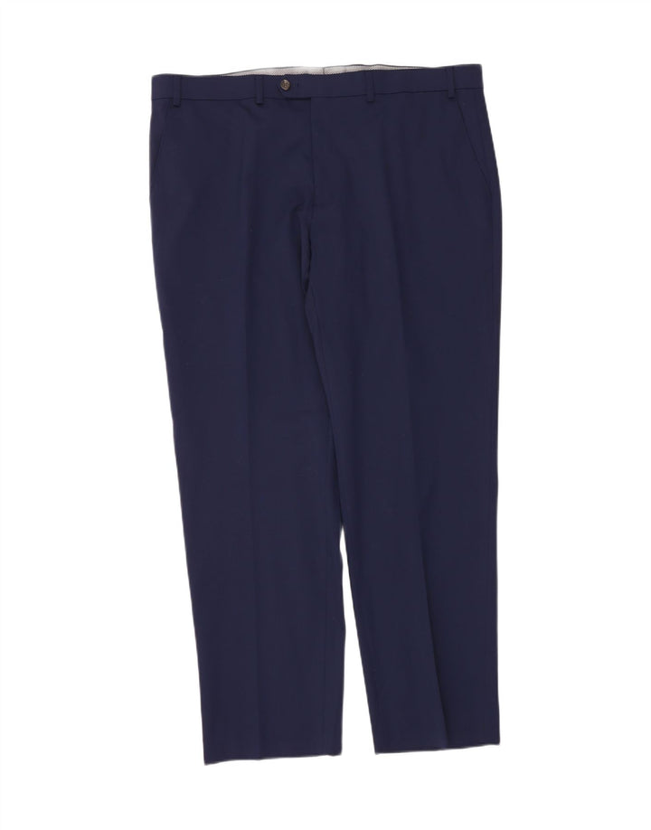 CHAPS Mens Slim Suit Trousers W40 L30 Navy Blue Wool Vintage Chaps and Second-Hand Chaps from Messina Hembry 