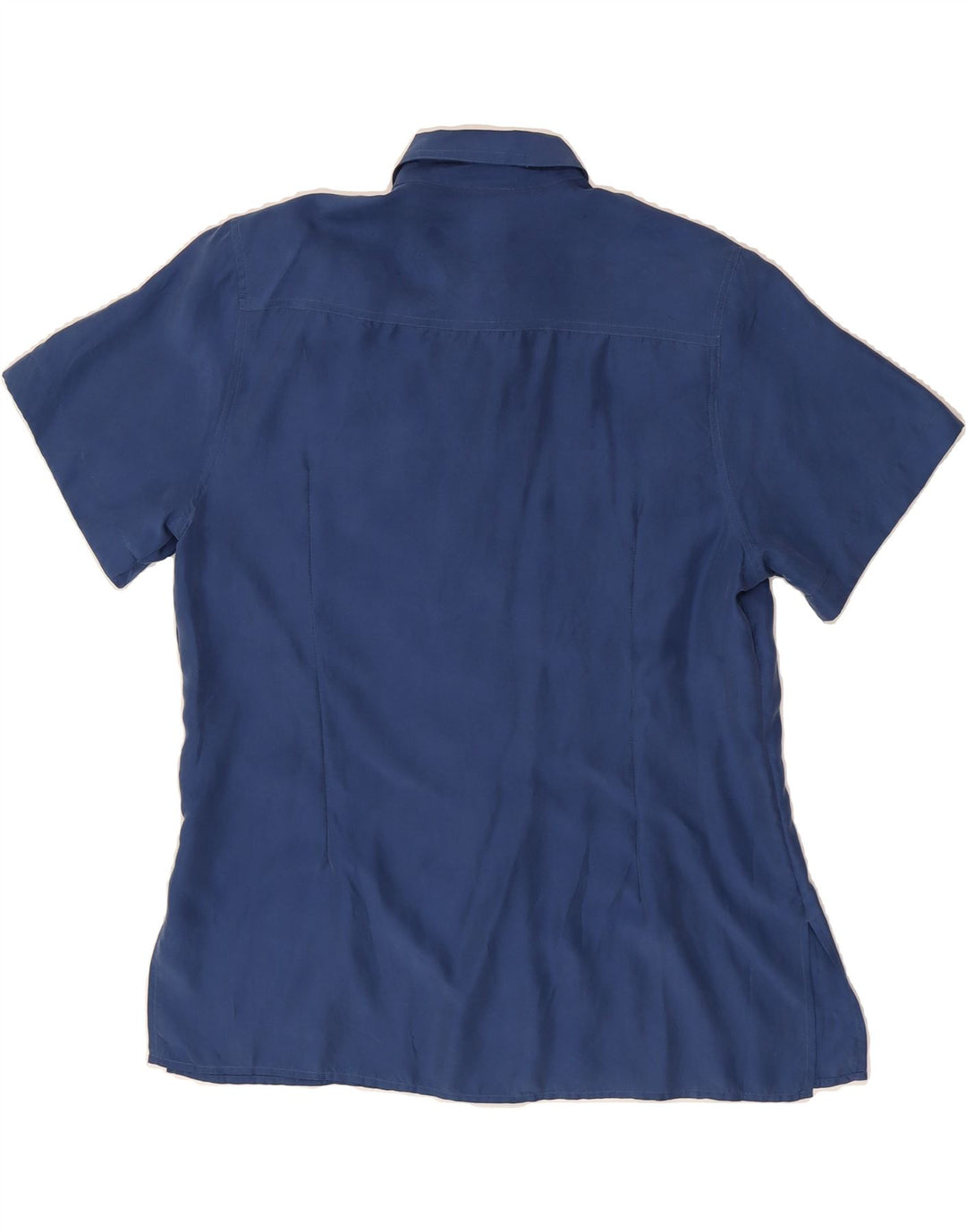 VINTAGE Womens Short Sleeve Shirt UK 16 Large Blue Vintage Vintage and Second-Hand Vintage from Messina Hembry 