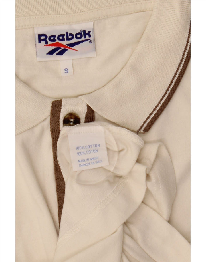 Męska koszulka Reebok o luźnym kroju z krótkim rękawem, mała, biała, bawełniana