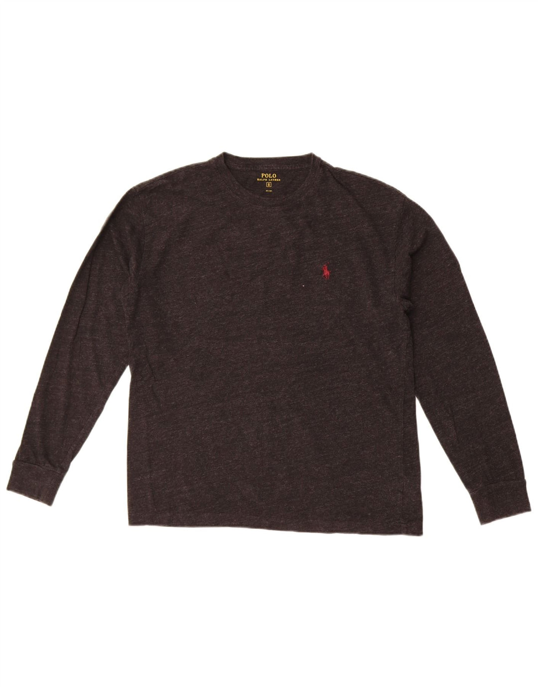 Koszulka męska Polo Ralph Lauren z długim rękawem, mała, szara, bawełniana