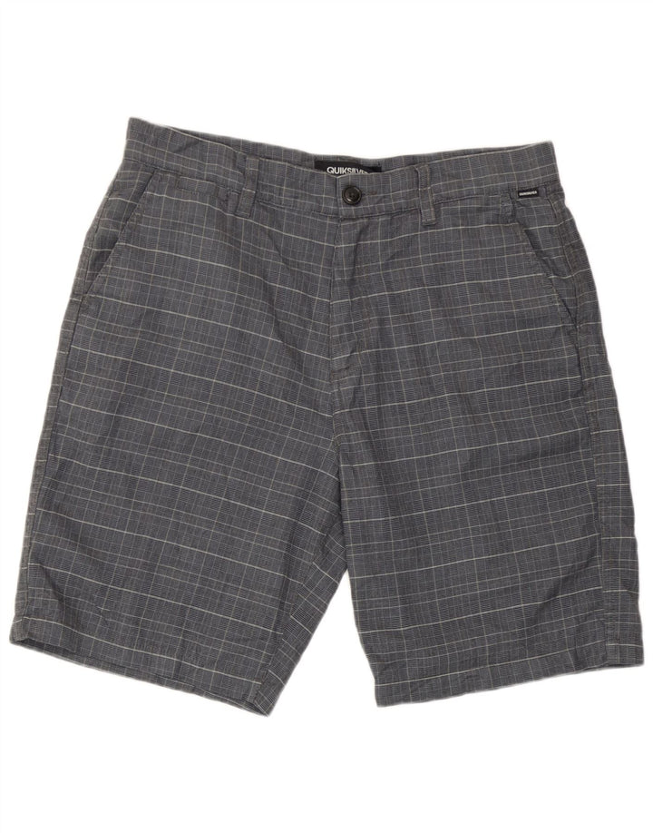 Męskie spodenki chino Quiksilver Regular W32 Średni granatowy poliester w kratkę