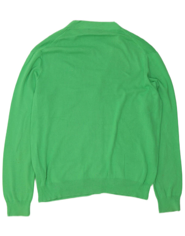 Polo Ralph Lauren Męski sweter rozpinany, duży, zielony, bawełniany