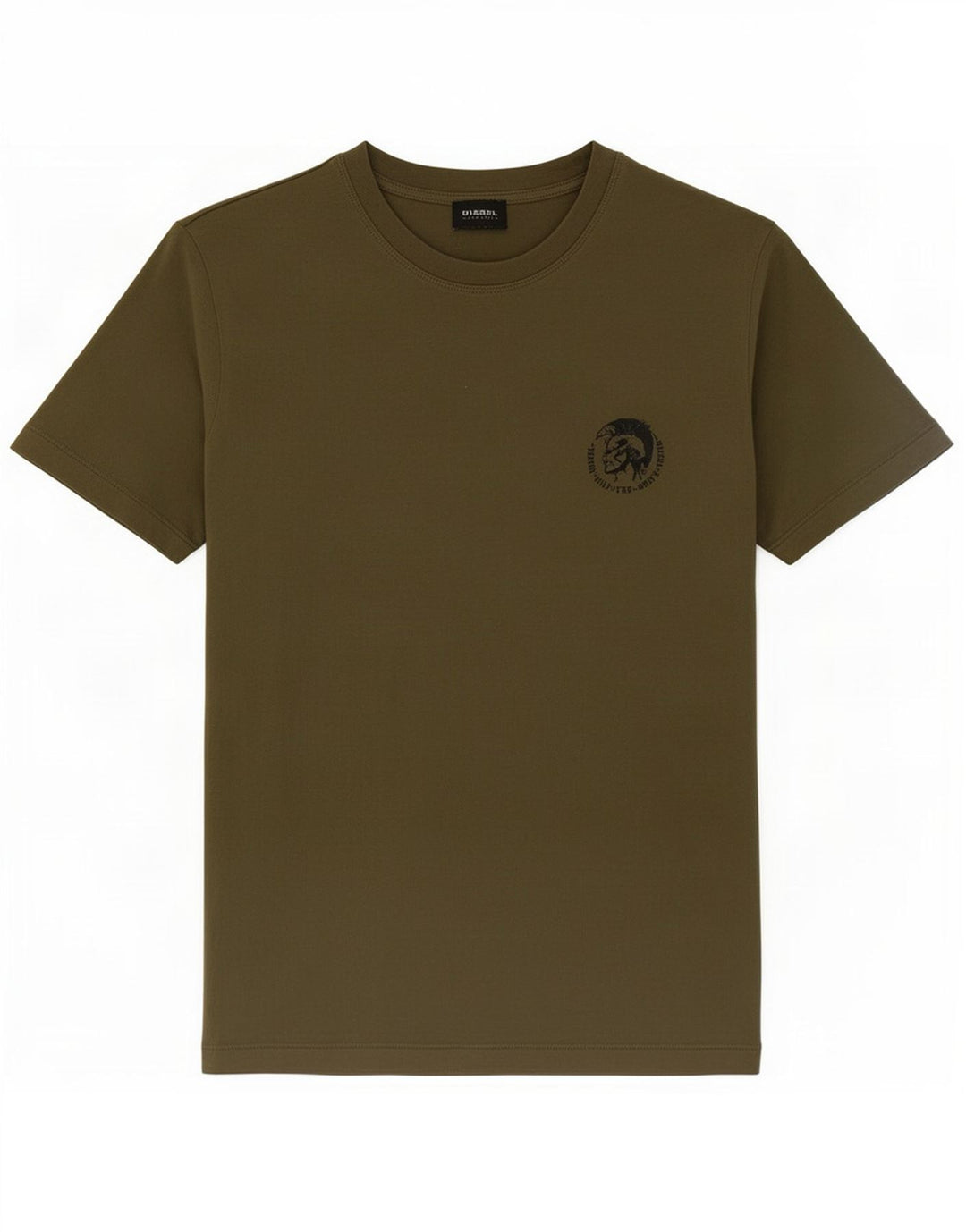 T-shirt męski Diesel, średni, bawełniany khaki