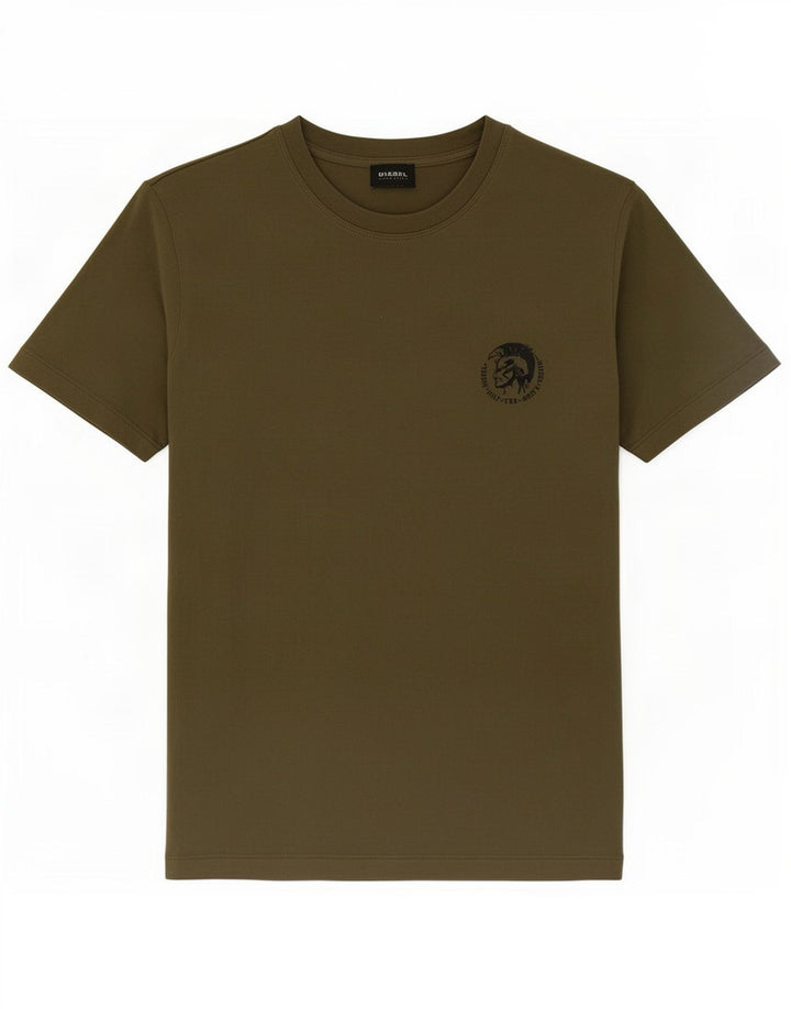 T-shirt męski Diesel, średni, bawełniany khaki
