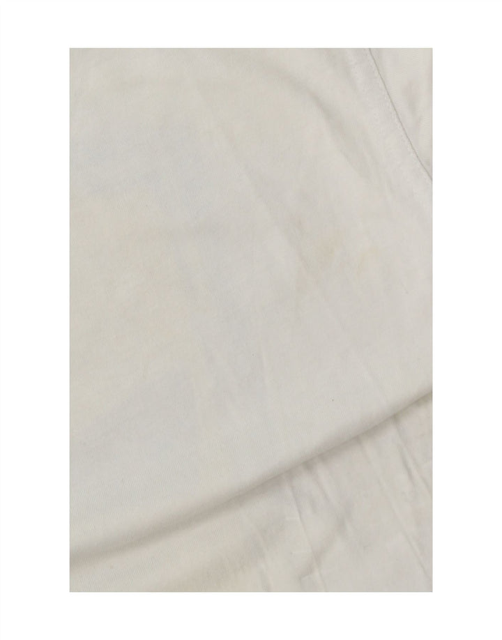 ADIDAS Mens Graphic T-Shirt Top Small White Cotton Vintage Adidas and Second-Hand Adidas from Messina Hembry 