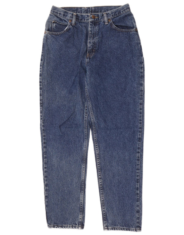 Damskie jeansy Lee z wysokim stanem, zwężane US 10 Medium W26 L29, niebieska bawełna