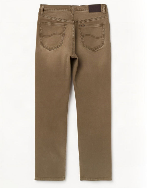 Męskie jeansy Lee Rider Slim Straight W32 L32, bawełna khaki