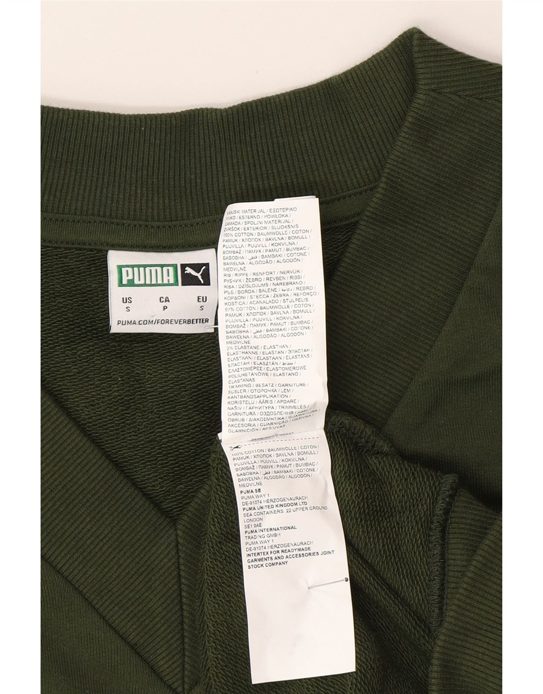 Męski sweter bez rękawów PUMA, mały, zielony, bawełniany