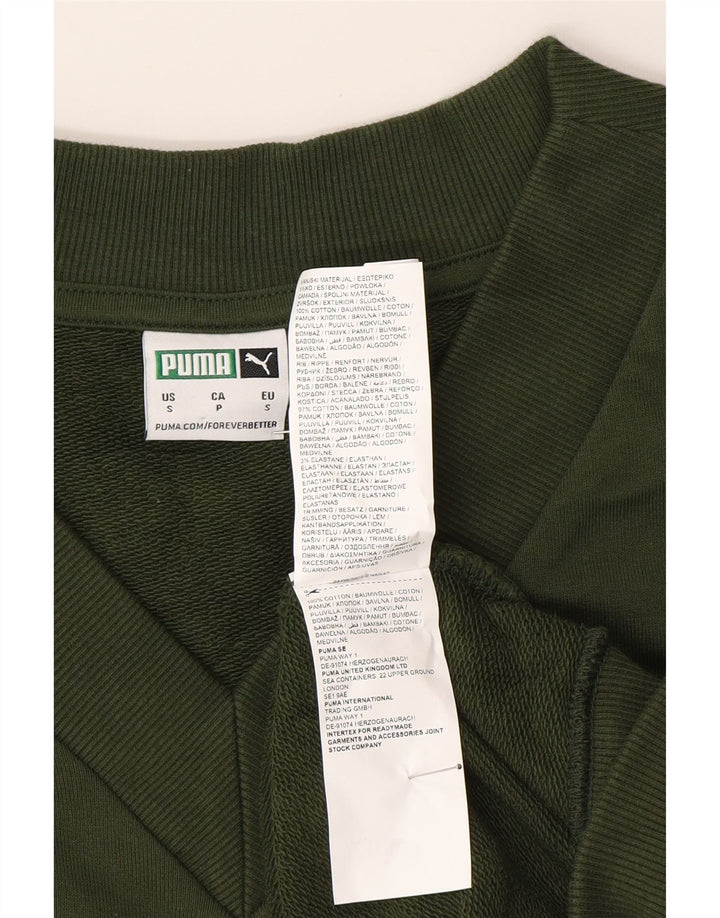 Męski sweter bez rękawów PUMA, mały, zielony, bawełniany
