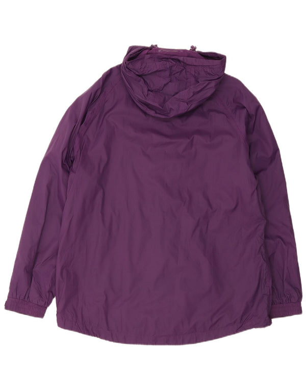 Damska kurtka przeciwdeszczowa Mountain Warehouse o luźnym kroju z kapturem, UK 18 XL, fioletowa