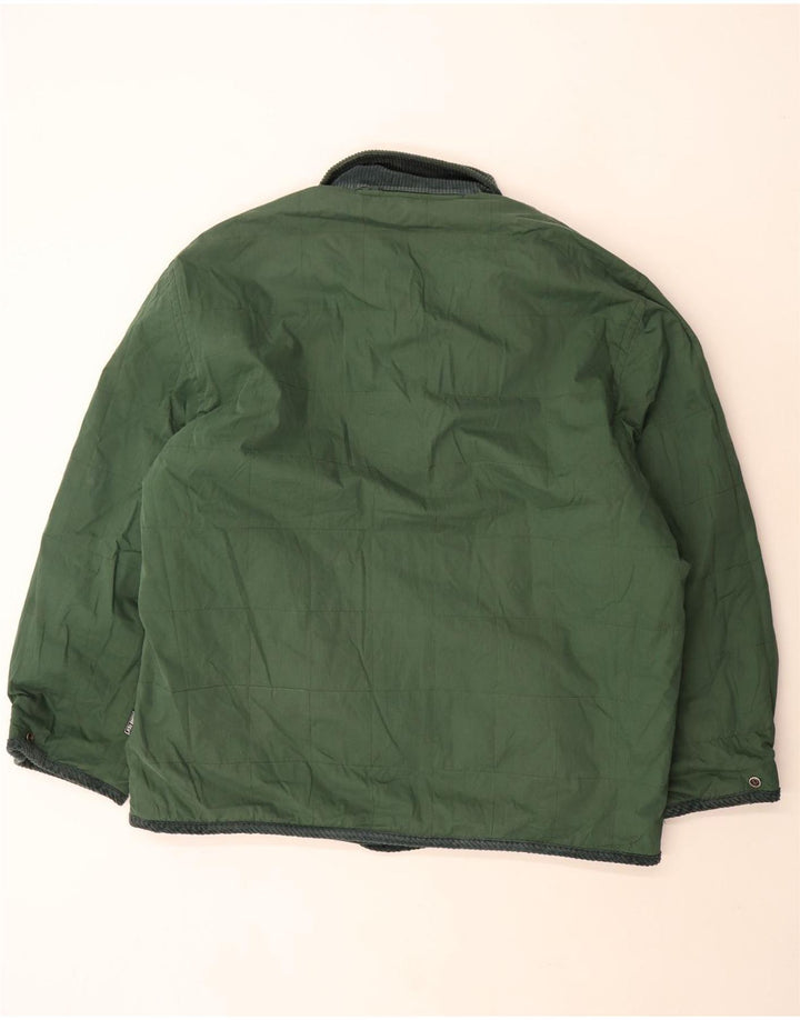 Dwustronna kurtka męska Vintage UK 44 2XL w zieloną kratkę