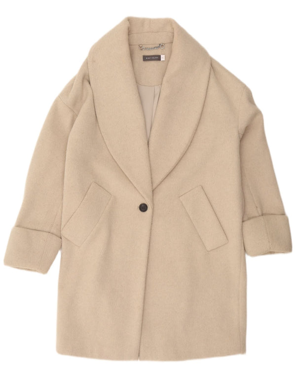 Damski płaszcz oversize MINT VELVET UK 6 XS, beżowy, poliester