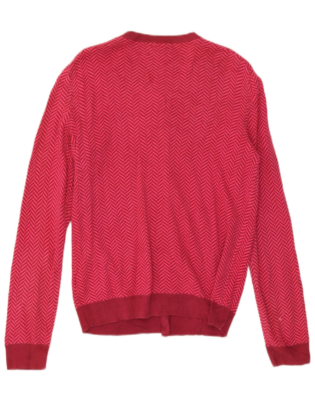 Sweter damski Tommy Hilfiger UK 14, średni różowy, bawełniany w jodełkę