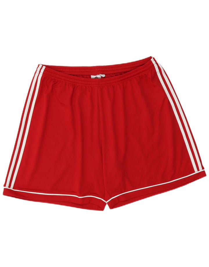 Męskie spodenki sportowe Adidas Climalite 2XL, czerwone, poliestrowe